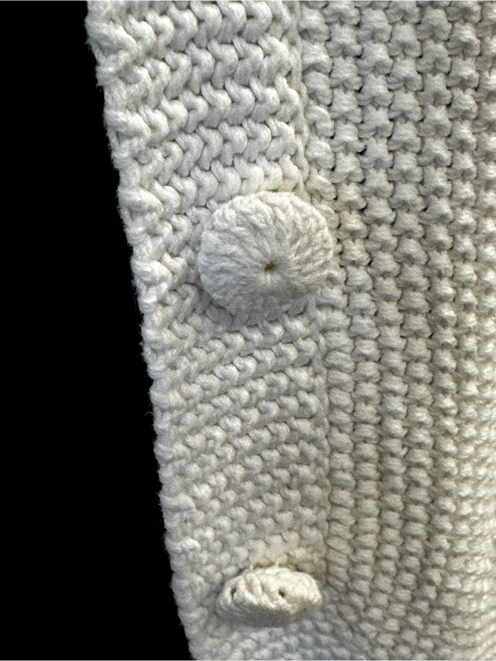 Harold’s vintage – Cropped Knit Button-Front Cardigan in White size M - Picture 4 of 8